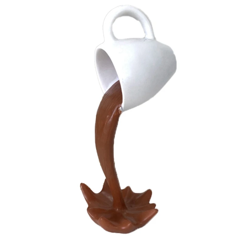 

Floating Cup Sculpture Pouring Liquid Ornaments Household Coffee Mug Arts Decor Gift Floating Coffee Cup