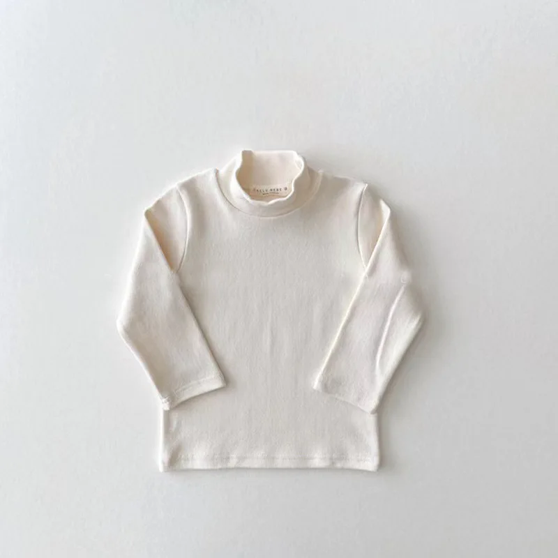 

Kids High-neck Clothing Girls Cotton Long Sleeve Tops T-shirts for 1-5 Years Girls Clothes Newborn 2022 Girls Clothes T-shirts