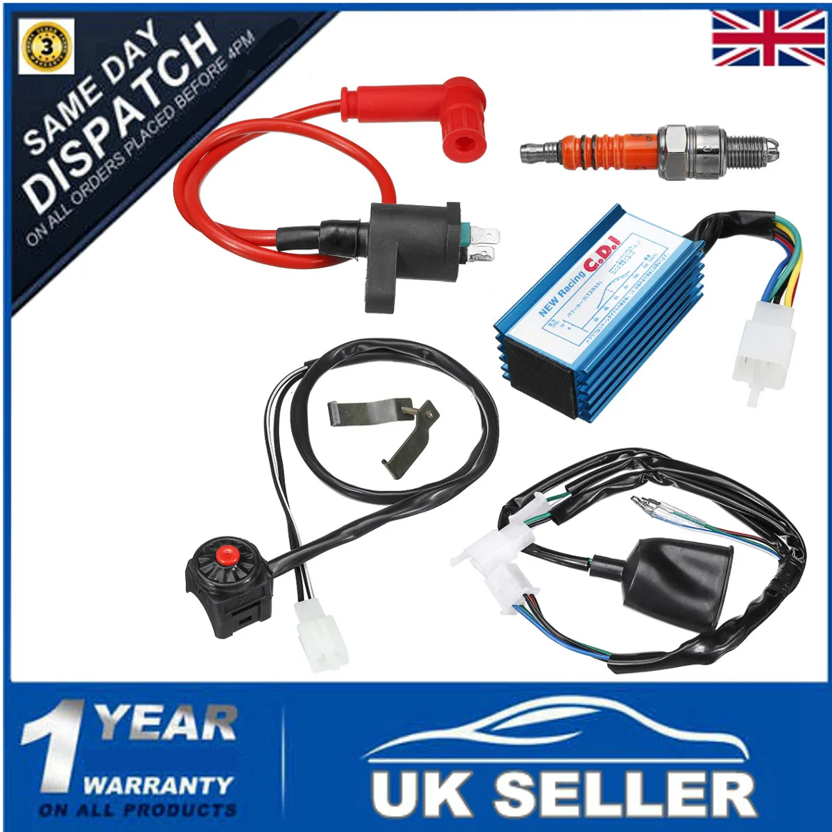 

5 шт./компл. электропроводка для мотоцикла CDI, комплект для 50/110/125/150cc, электропроводка для внедорожника, квадроцикла, электропроводка, катушк...