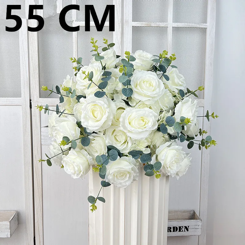 

55cm artificial table decoration flower ball silk storefront decoration stage road lead wedding decoration flower row