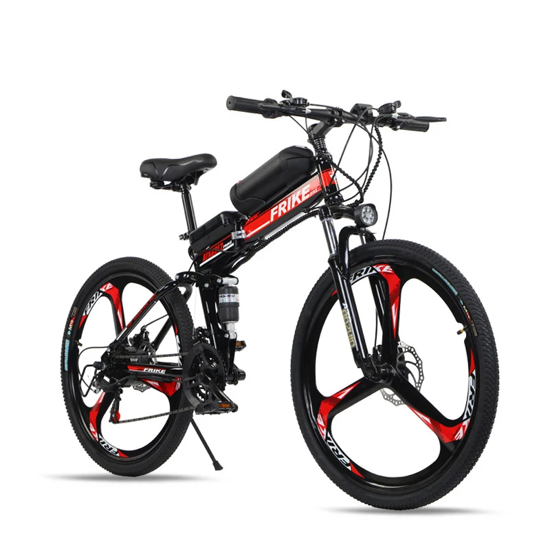 

Folding Lithium Mountain Bike Electric Bicycle Power Assisted Integrated Wheel Double Shock Absorption Transmission Vehicle