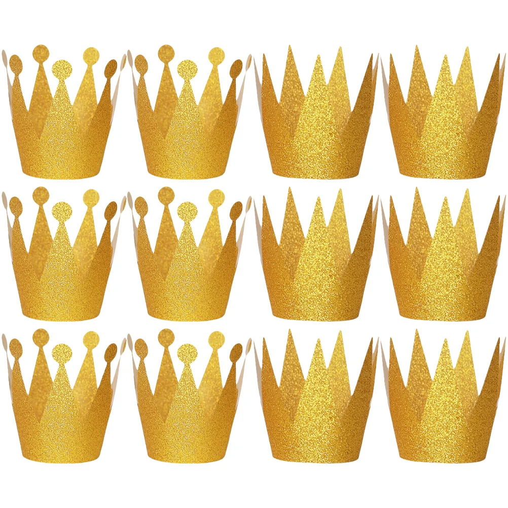 

12 Pcs Hats Babies Crown Birthday Party Crowns Children Headwear Headdress Props M Lovely Paper Baby
