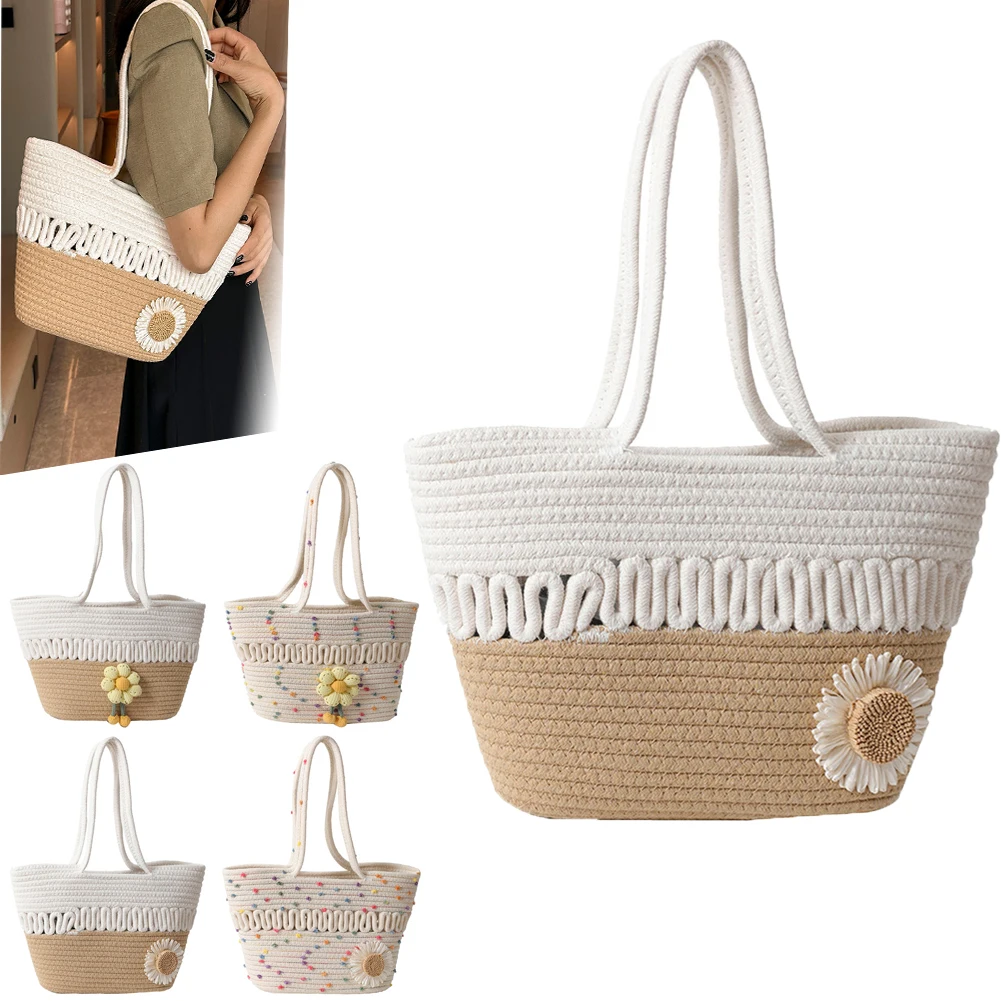 

Crochet Beach Underarm Bag Female Clutch Women Tote Bag Fashion Straw Handbag Large Capacity Weave Hobo Purses Soft Armpit Bag