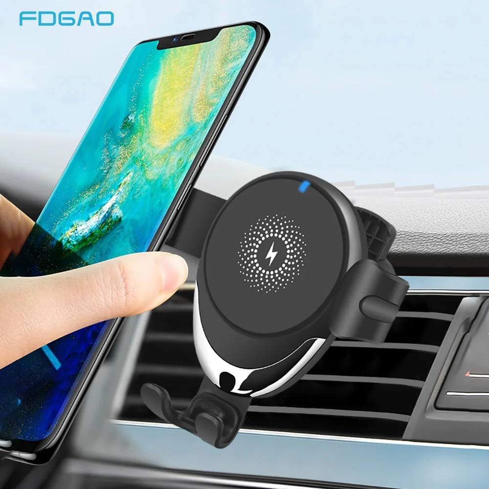 

Беспроводное Автомобильное зарядное устройство FDGAO 30 Вт, держатель телефона с креплением на вентиляционное отверстие для iPhone 13, 12, XS Max, Samsung ...
