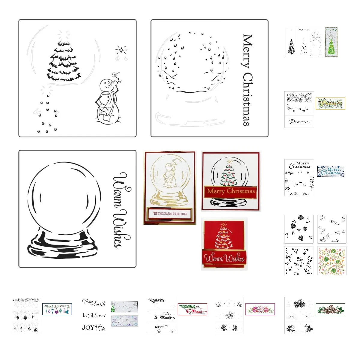 

Christmas Pattern Series Stencil Scrapbooking Background DIY Decoration Craft Embossing 2022 New