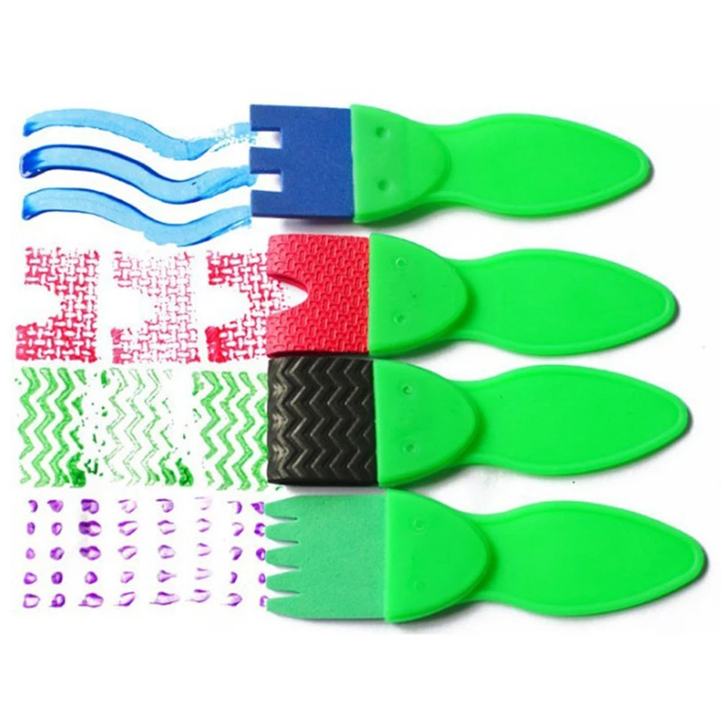 

4pcs/set Kids Drawing Toys Sponge Brush Children DIY Painting Graffiti Tools Doodle Art Supplies Baby Early Educational Toy Gift
