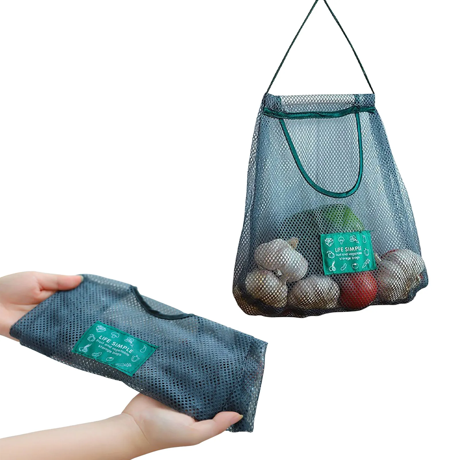 

Hangings Produce Mesh Storage Bags Reusable Hangings Storage Mesh Bags Vegetables Net Bags Tote Bags Organizer Reusable Wall