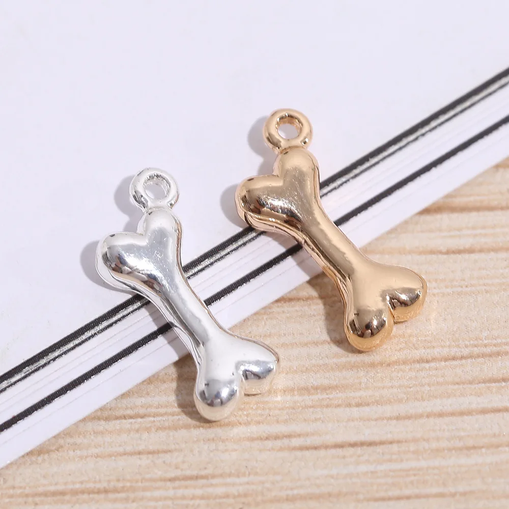 

WZNB 10Pcs Charms 17x6mm Solid 3D Dog Bone Charms Alloy Pendant For DIY Jewelry Making Necklaces Earrings Supplies Accessories