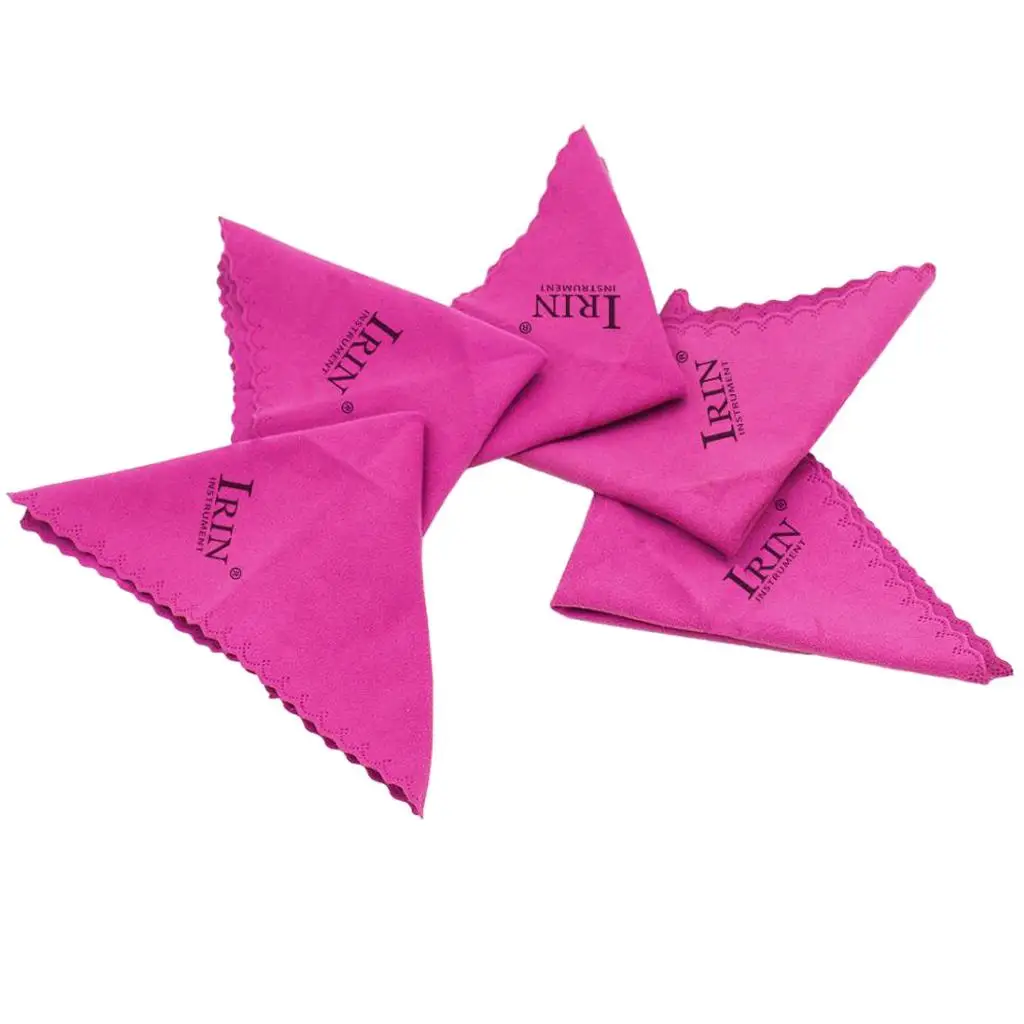 

5x IRIN Guitar Saxophone Clean Polish Cloth for Musical Instrument Rose Red