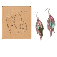 wood die cut clipboard process leaf type earring pendant knife mold yy127 is compatible with most manual die cutting