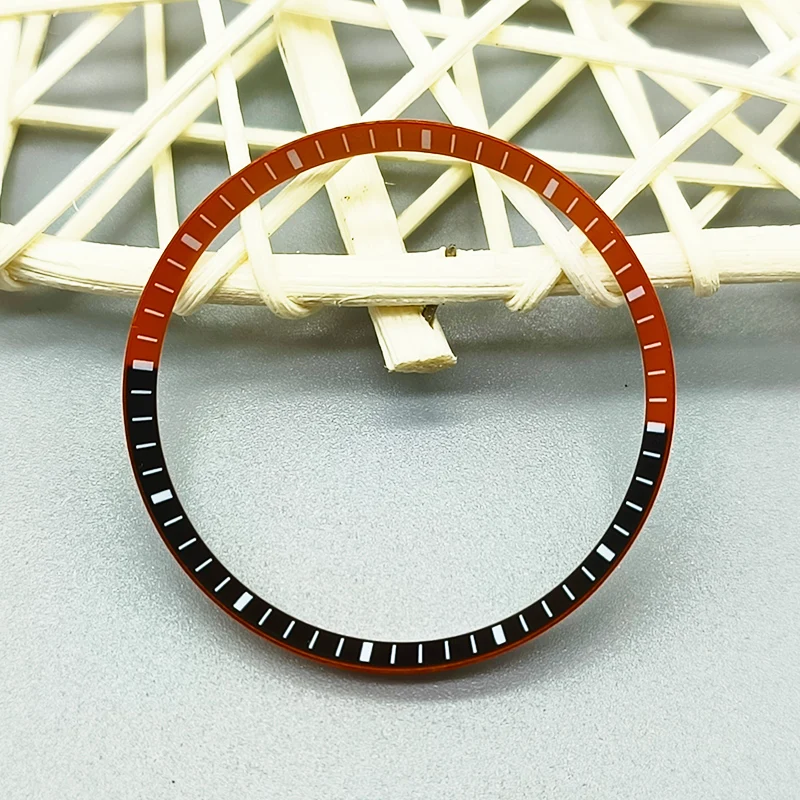 30.2mmx27.2mm Watch Chapter Ring Fits Seiko SRPD SKX007 Watch Case Bicolor Modified Inner Ring NH35 NH36 Men's Watch Parts Gifts