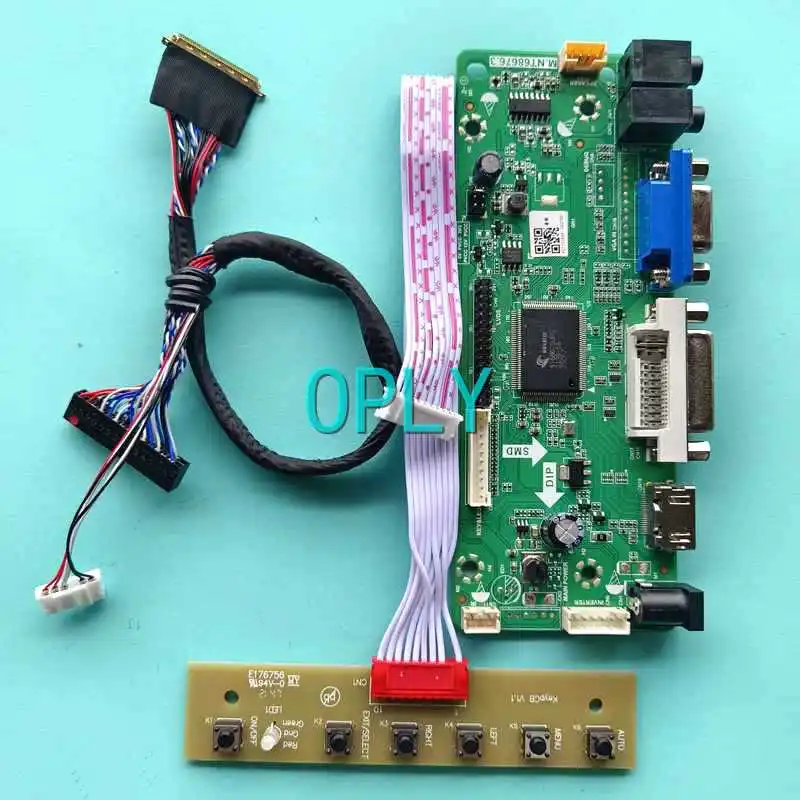 

LCD Matrix Panel M.NT68676 Controller Driver Board Fit HSD089IFW1 LP089WS1 8.9" 40 Pin LVDS 1024*600 Kit DVI VGA HDMI-Compatible