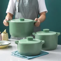 Small Ceramic Casserole Non Stick Room Solid Color Lid Soup Pots Cooking Classic Utensilios Pentole Da Cucina Cooking Pots