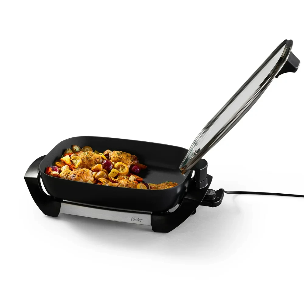 

12-Inch x 16-Inch Nonstick Skillet with Hinged Lid