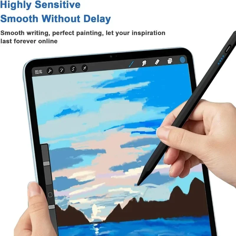 Фото Стилусы для Samsung Galaxy Tab A9 A9 + S9FE FE + S9 + S8 + S7 + S7FE S6lite A7 A8 A7lite Перезаряжаемая ручка с чувствительностью наклона для iPad №5