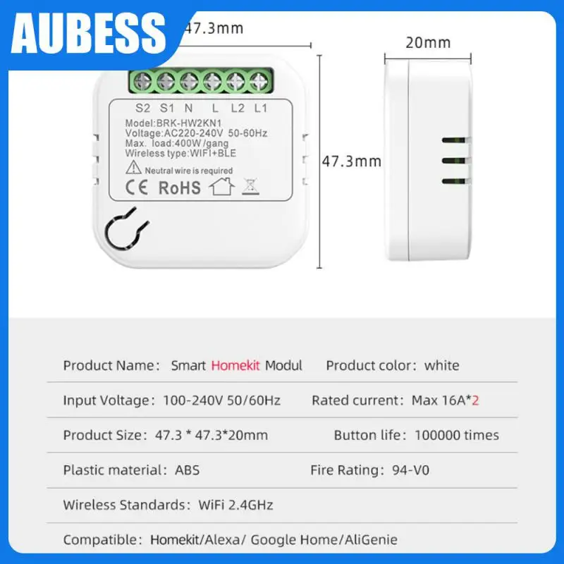 

2/3/5PCS For Homekit Smart Switch Modul Voice Control Dual Platform Control Smart Wifi Switch Convenience Smart Homekit Modul