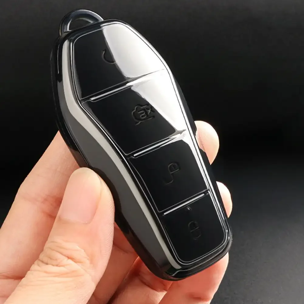 Новый мягкий чехол из ТПУ для автомобильного ключа BYD Atto 3 Han EV Dolphin 4 кнопки