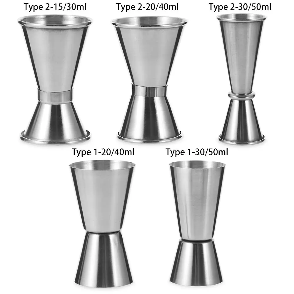 15/30ml 25/50ml Dual Shot Stainless Steel Measure Cup Cocktail Shaker Drink Spirit Measure Jigger Kitchen Bar Tools Barware images - 6