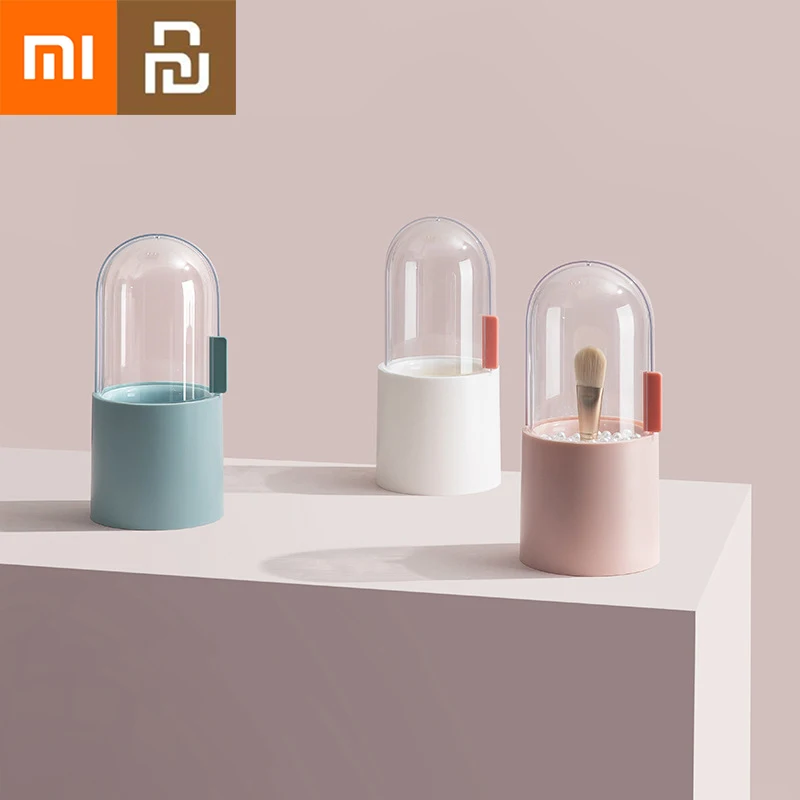 

Ведерко для хранения косметических кистей Xiaomi Youpin с жемчугом, коробка для хранения кистей для теней для век, пылезащитный Настольный органа...