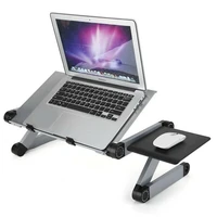 ergonomic laptop desk portable adjustable stand up aluminum vented bed lapy desk