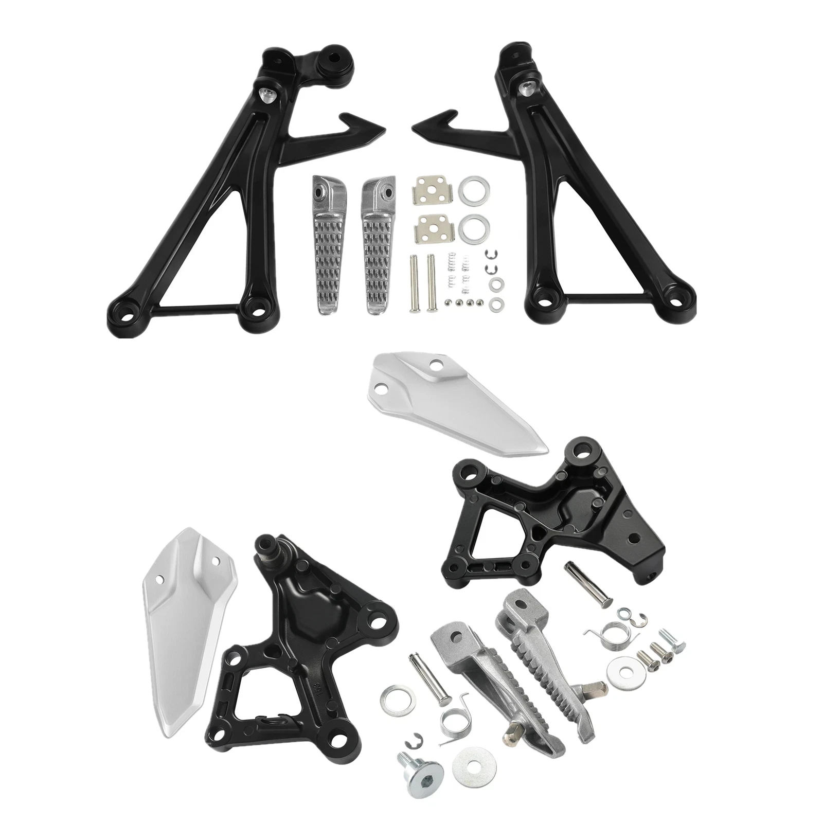 Фото Кронштейн для подножек водителя и пассажира, подходит для Kawasaki Ninja ZX-25R 20-25, ZX-4R, ZX-4RR 23-25, передние и задние мотоциклетные педали. №1