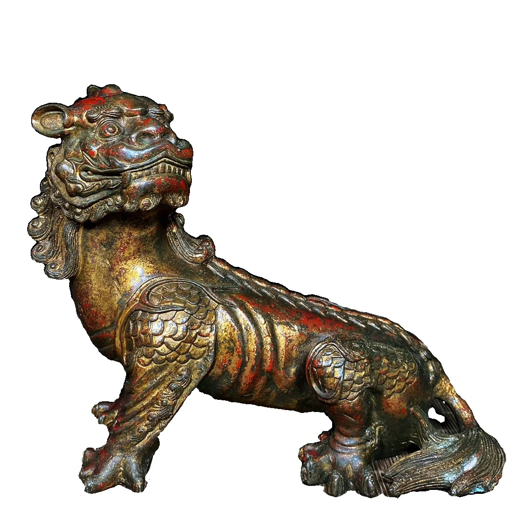 

LAOJUNLU The Old Copper Tire Mud Is 21Cm Long Chinese Traditional Style Antiques Fine Art Gifts Crafts