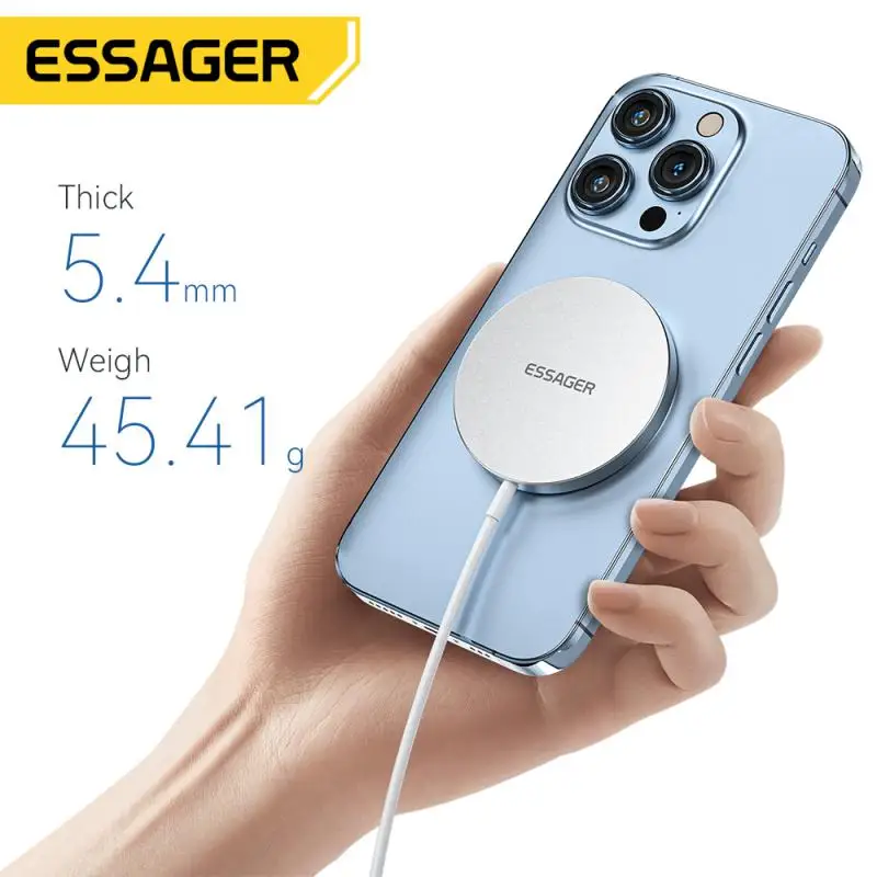 

ESSAGER Series Of Three In One Magnetic Wireless Chargers Ultra Thin Phone/headphone/watch Charger Type-C 15W Fast Charger