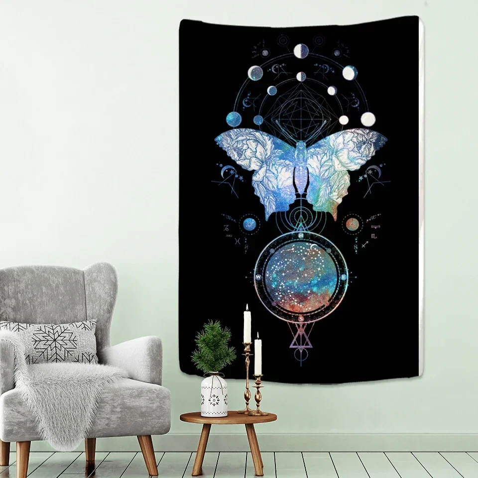 Психоделическая сцена искусственный хиппи мандала гобелен пляжный коврик