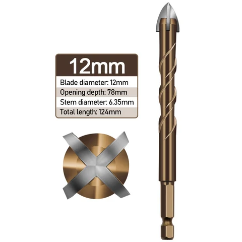 Сверло из алюминиевого сплава с шестигранной ручкой, 3-12 мм