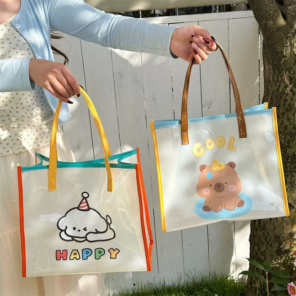 Повседневная прозрачная желейная сумка-тоут косметичка водонепроницаемая