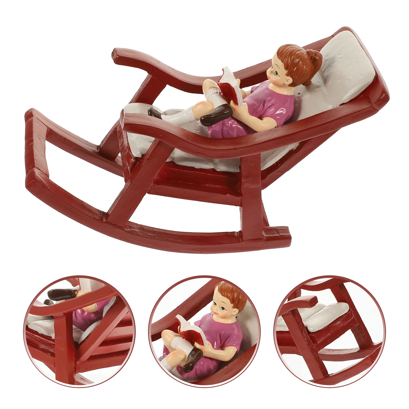 Игрушечный миниатюрный дом кресло-качалка декоративная модель очаровательные