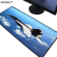 mrgbest large mouse pad csgo black lock edge aircraft fighter pc laptop desk mat rubber non slip custom personalized carpet xxl