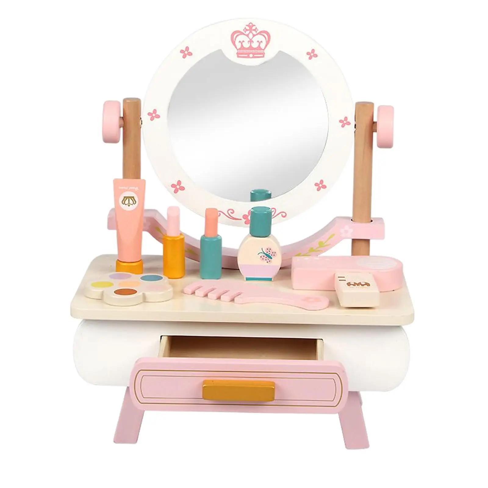 

Princess Vanity Table with Makeup Accessories Role Play Playset Kids Simulation