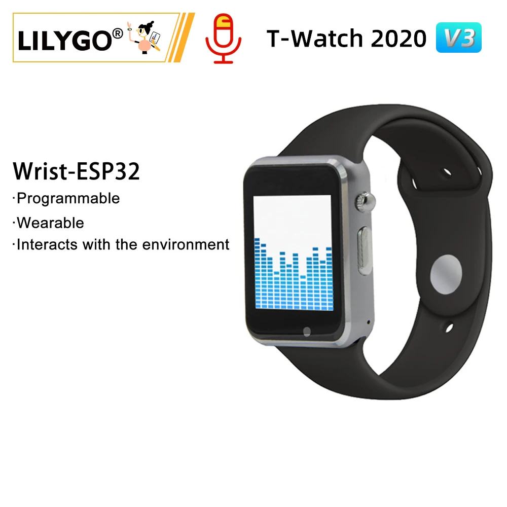 LILYGO® TTGO T-Watch 2020 V3 ESP32 программируемый микрофон для часов IPS сенсорный с WIFI Bluetooth
