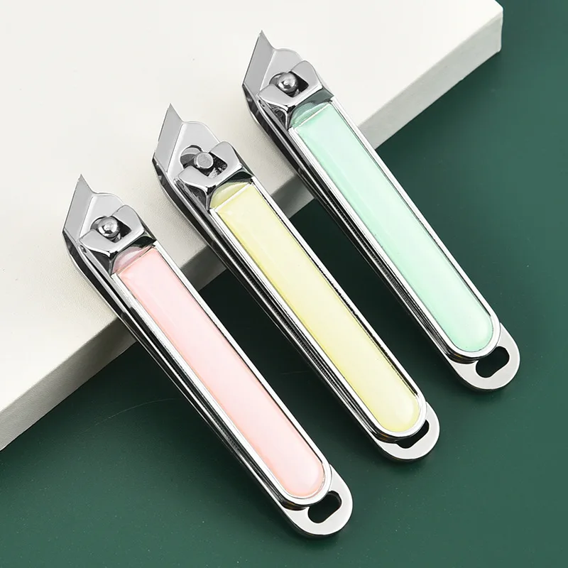 

402 Stainless Steel Nail Clippers Portable Pedicure Care Trimmer Nail File with Anti-splash Storage Shell
