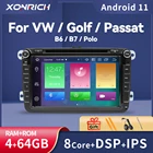 Автомагнитола Carplay 2Din, 4G, Android 11, для VWVolkswagen, Skoda Octavia, Golf 5, 6, Touran, Passat B6, Polo, Jetta, Авторадио, мультимедиа
