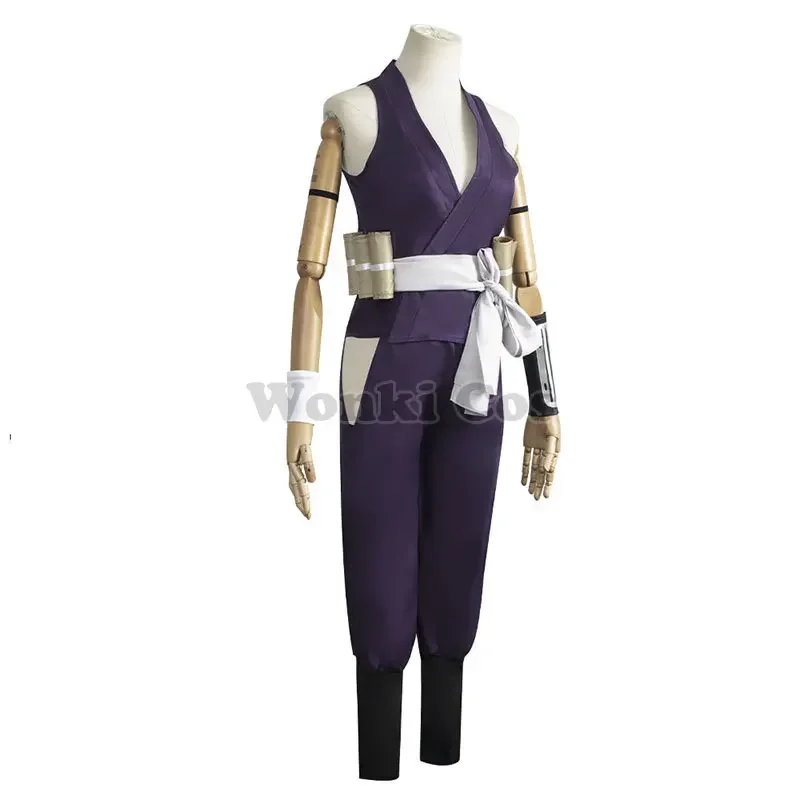 Аниме Jigokuraku Yuzuriha костюм для косплея фиолетового цвета Wig Ninja Uniform of Keishu полный