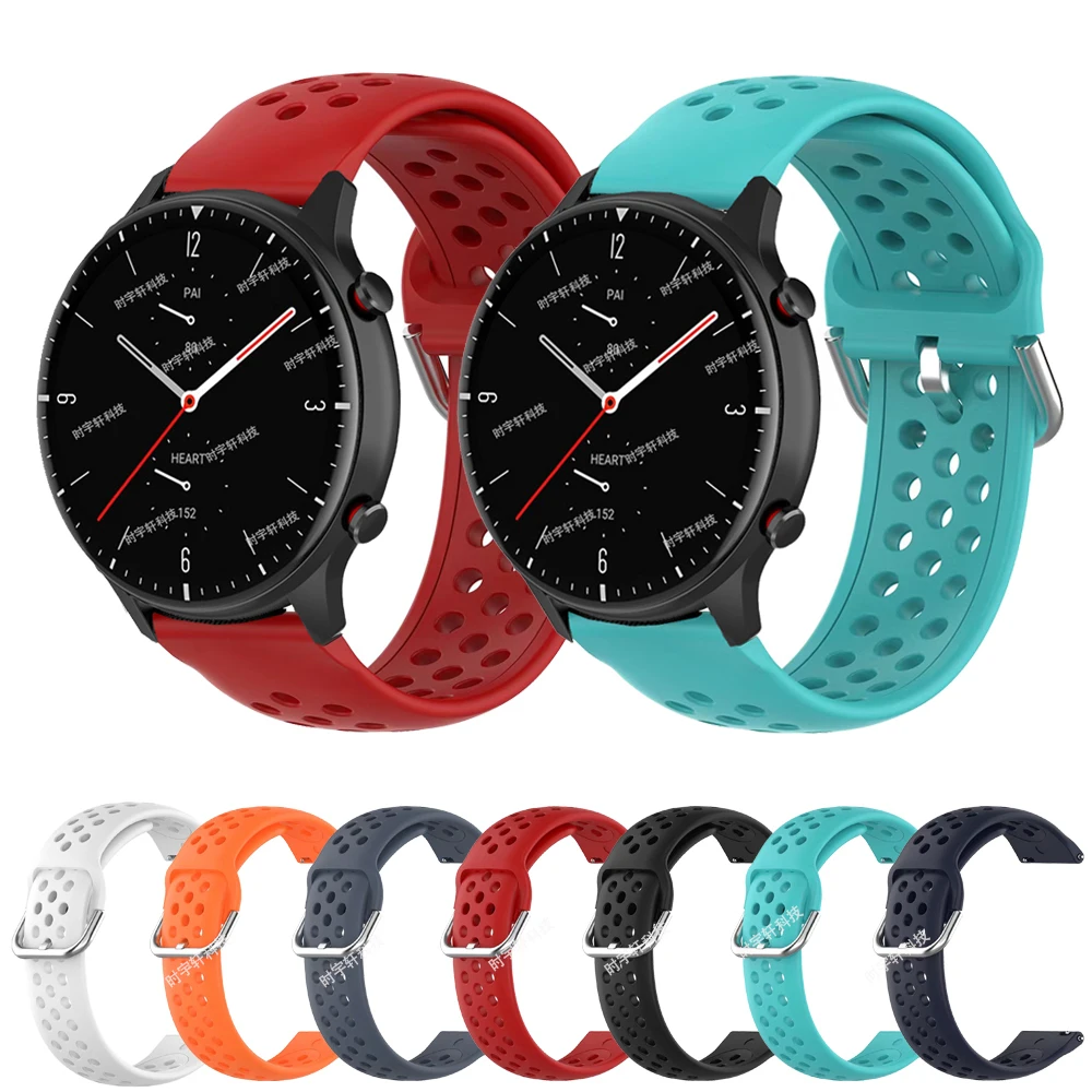 

Силиконовый браслет для Amazfit GTR 2 2E GTR 47 мм, ремешок для наручных часов Huami Amazfit Stratos / Pace / Stratos 2 2S 3, 22 мм