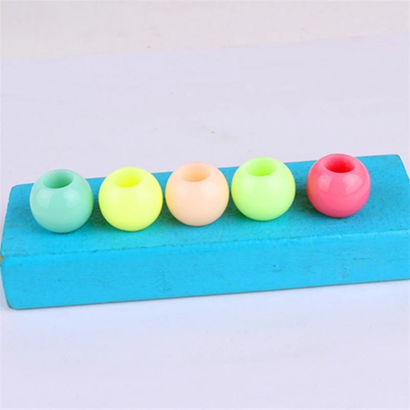 50/100 шт. звенья кольца и трубки косички для волос бусины акриловые желейные цвета