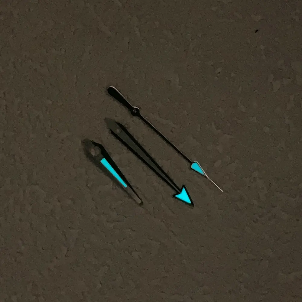 NH35 GS hand modified watch accessories hands P flower Light black needle BGW9 blue luminous three hands  NH35/36/4R/7S movement