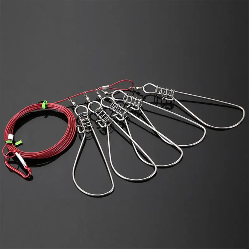 

Hot High Quality Fishing Ropes 5m Fishing Lock Buckle Stainless Steel Live Belt Float Fish Stringer Fishing Rope Accessories