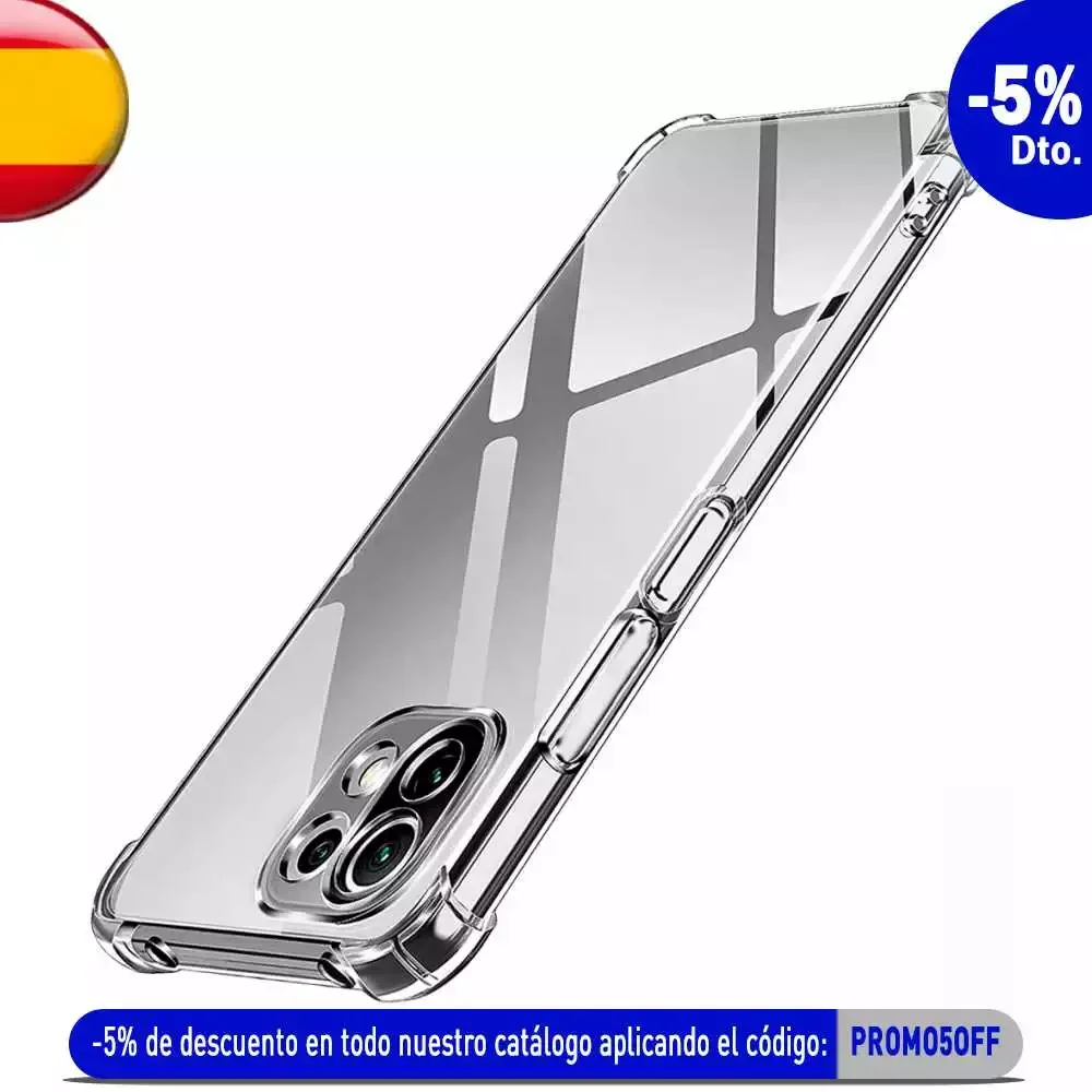 

Clear TPU Case Compatible with Xiaomi Mi 11 Lite/5G NE ShockProof Antishock Reinforced Edges Shock Protective Bumper