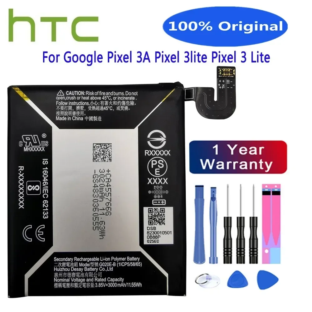 Оригинальный аккумулятор для мобильного телефона HTC Google Pixel 3 3A XL 3Lite Lite 3XL G013A-B G013A-C