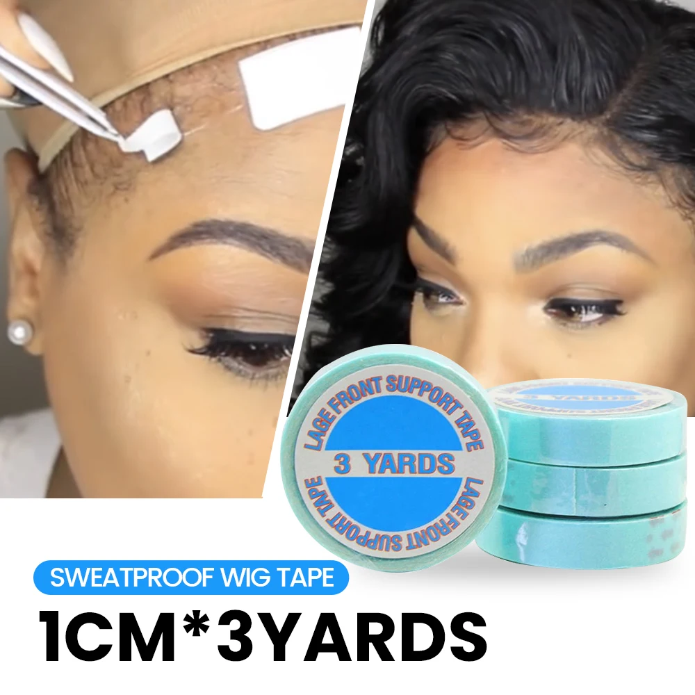 20Rolls Double Side Sweatproof Wig Tape 1*3Yards Transparent Wig Lace Adhesive No Shine Invisible Strong Hold For Hair System