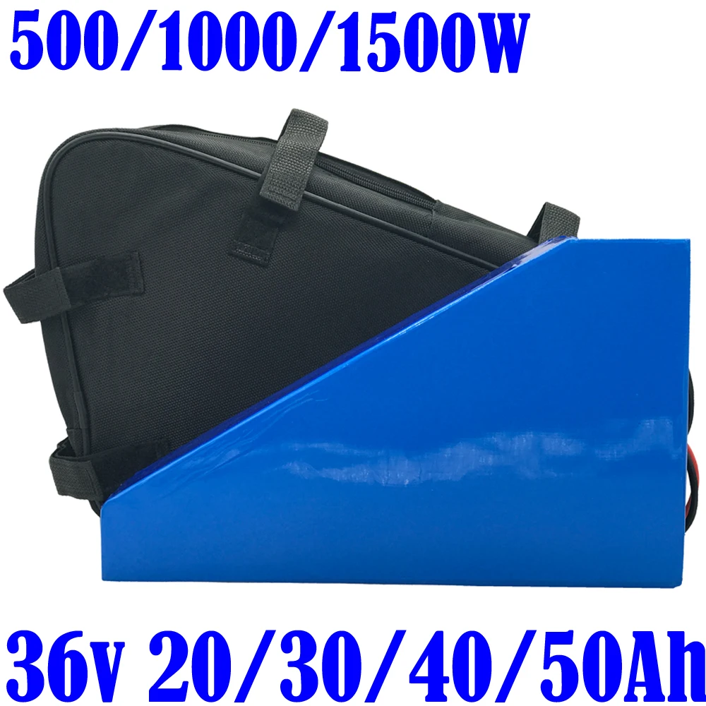 

18650 cell Triangle eBike Battery 36V 20AH 30AH 40AH 50AH Electric Bike Lithium Batterie For 500W 1000W 1500W electric scooters