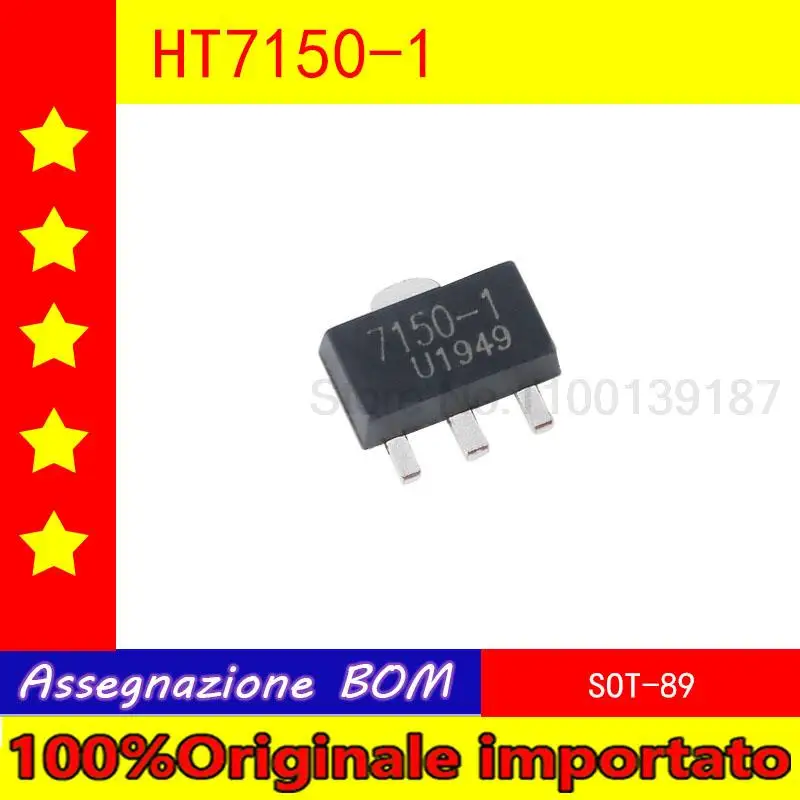 

Оригинальный импортный чип 100%, 5 шт./лот, цвет HT7150-1-89, выход 5 В/100 мА, линейные Регуляторы низкого уровня выпадения
