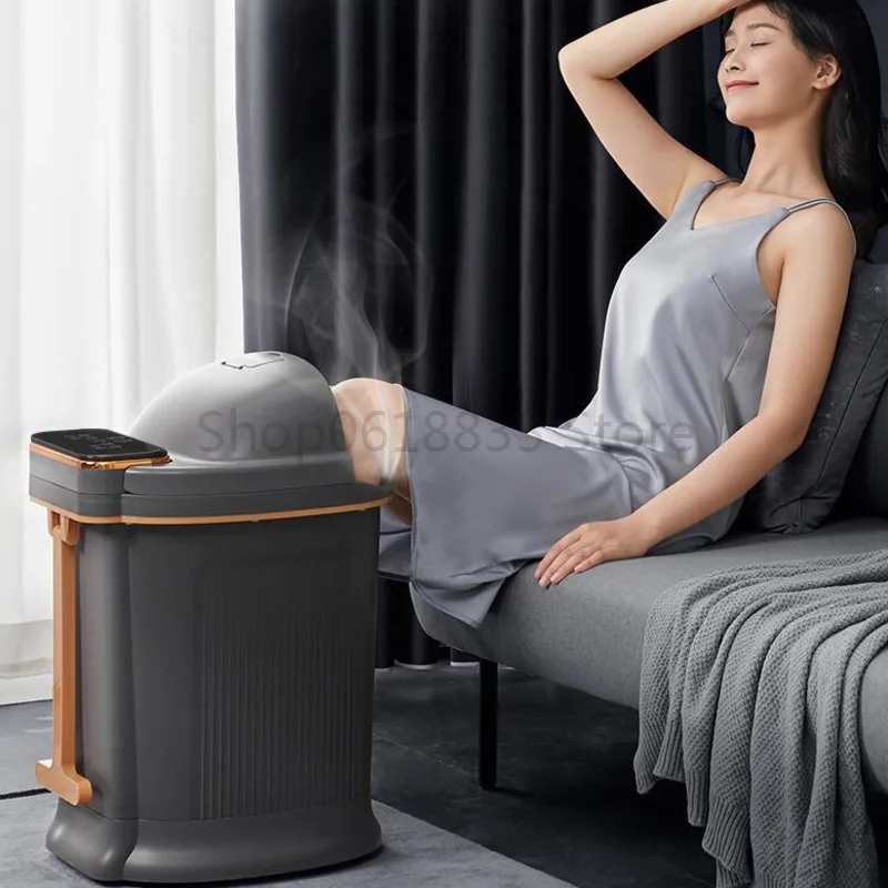 

Fumigation and soaking in one Home health-care foot bath Fully automatic massage Foot bath high and deep