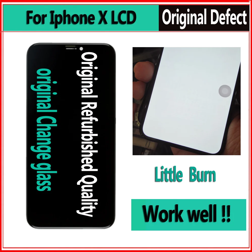 

Display For Iphone X LCD Original Change Glass LCD With Burn Screen Touch Digitizer For Iphone X Display Original refurbished