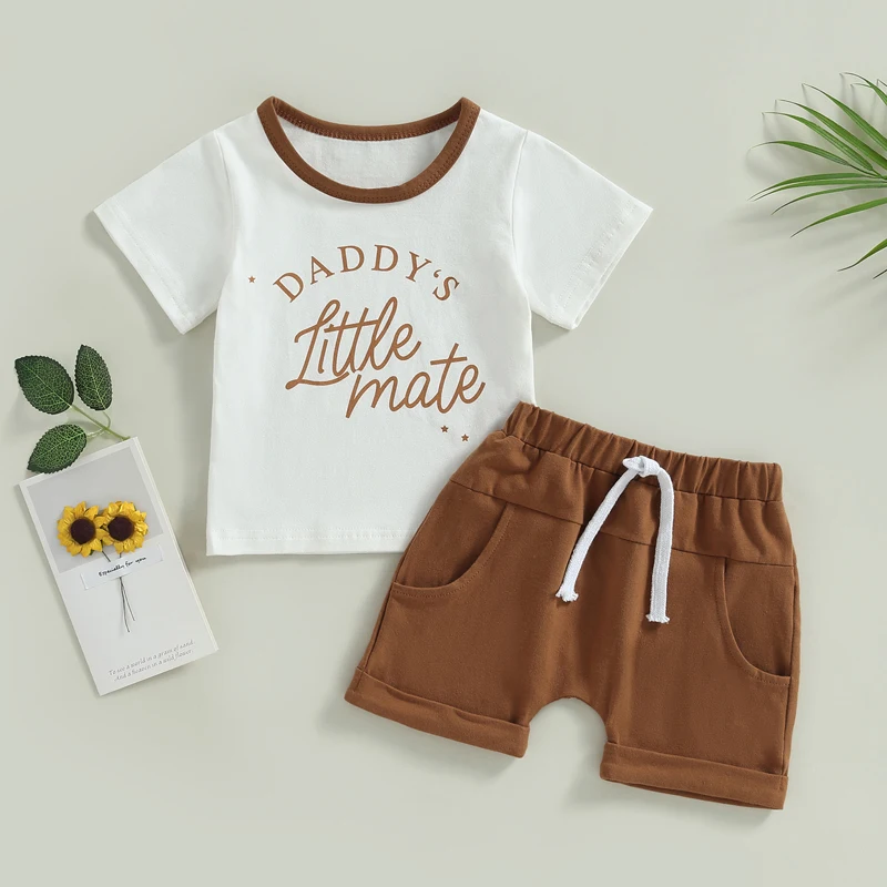 

0-3 Years Summer Baby Boys Clothes Sets Infant Newborn Short Sleeve T Shirt Tops Short Pants Babe Clothing Children Outfits 2023