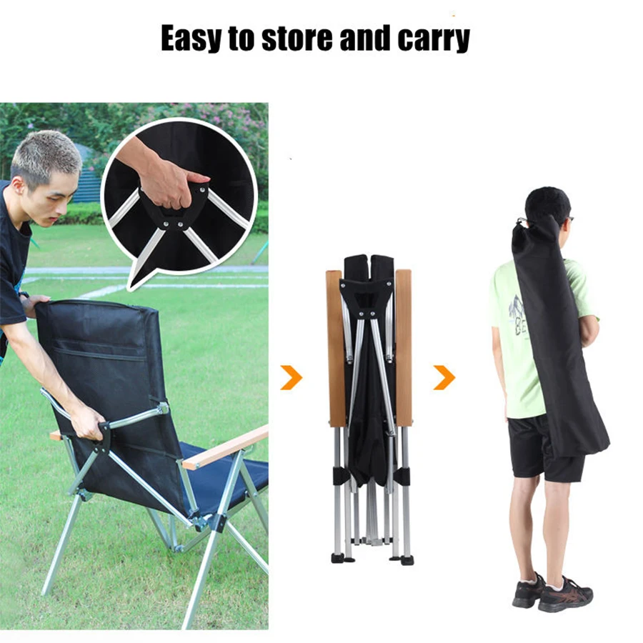 Уличное кресло для кемпинга трехскоростное регулируемое длинное на спине